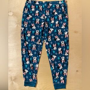 Disney Pajama Bottoms - Blue with Pink and White Minnie XL (16-18) (OQ)